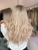 Honey blonde human hair wig