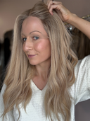 Honey blonde human hair wig