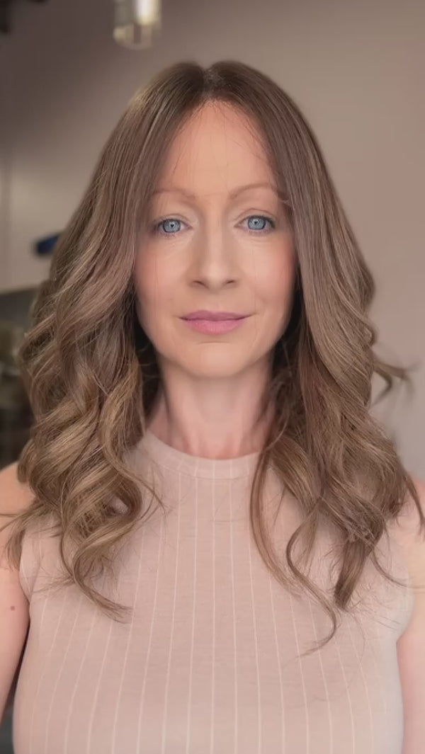Sydney 18″ | Hand Tied Brunette Human Hair Wig