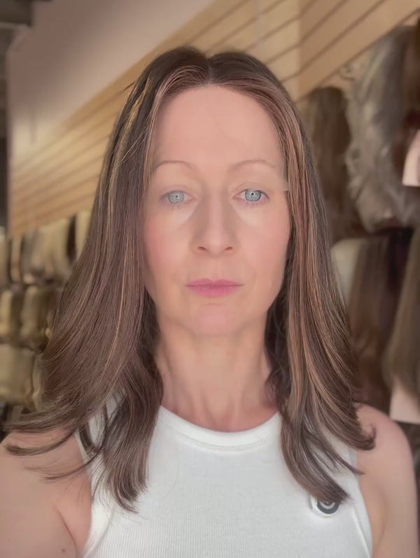 Chantal 14″  Brunette Human Hair Wig