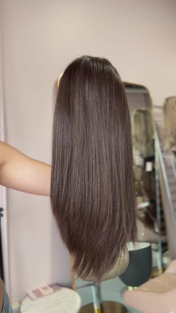 Samara 16″ | Brunette Human Hair Wig