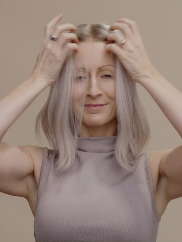 Luna 12″ | Silver Human Hair Wig