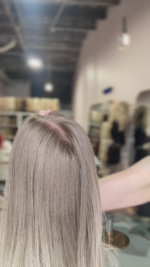 Taylor 18″ | Brunette Human Hair Lace Topper #humanhairwigs