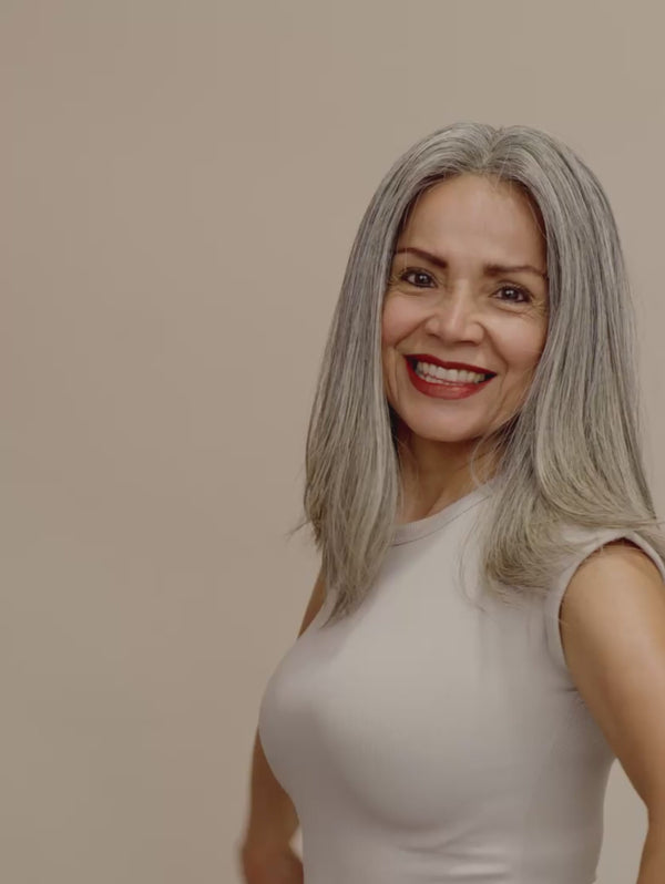 Misty 18″ | Grey Human Hair Wig