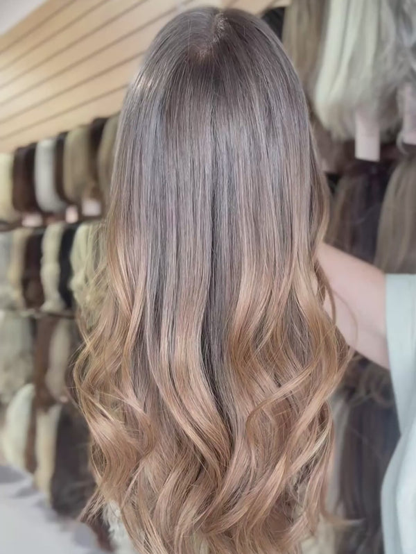 Mika 20″  Fully Hand Tied Human Hair Wig (Holding Video)