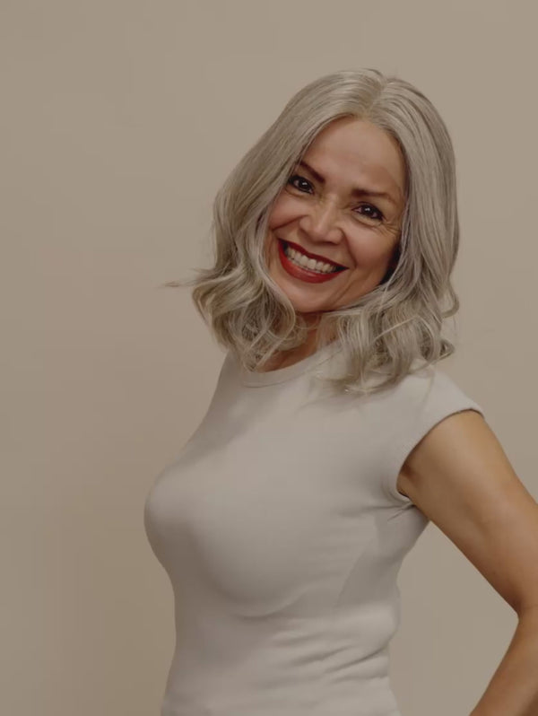 Opal 12″ | Grey Human Hair Wig