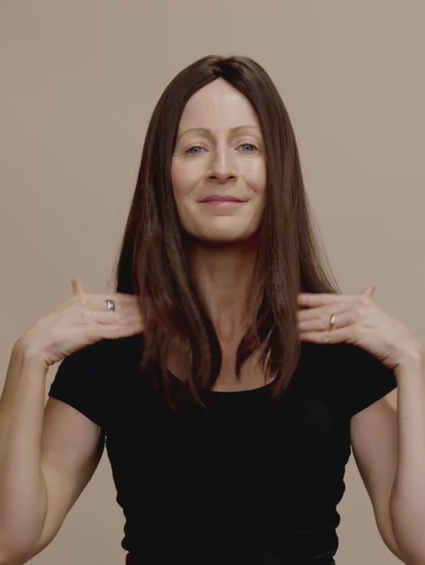 Samara 18″ | Brunette Human Hair Silk Topper