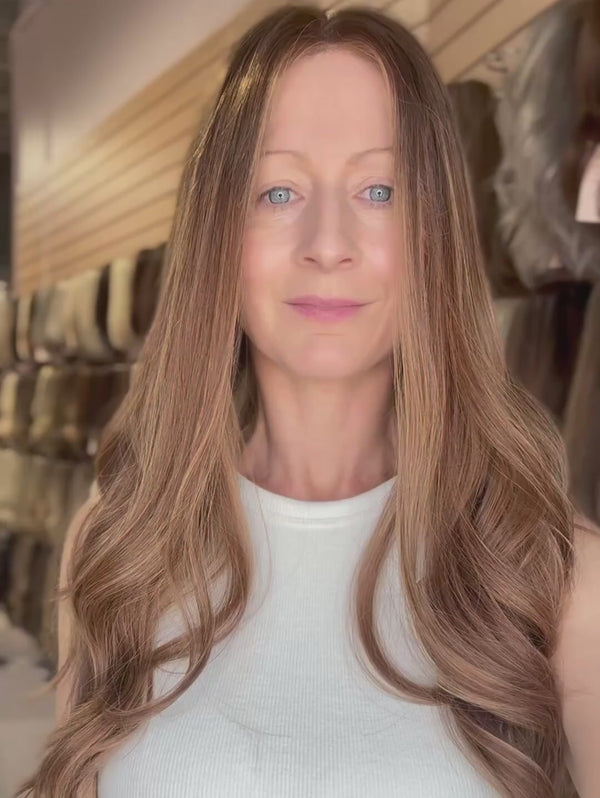 Cinnamon 22″  Fully Hand Tied Human Hair Wig