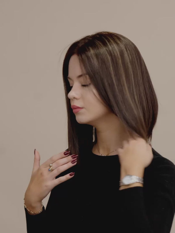 Milan 12" | Brunette Human Hair Wig