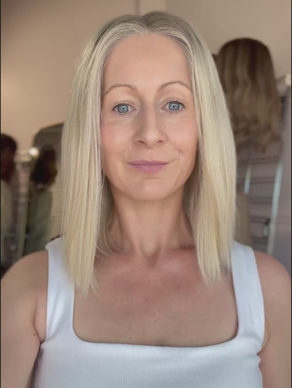 Minx 14”   Fully Hand Tied Human Hair Wig