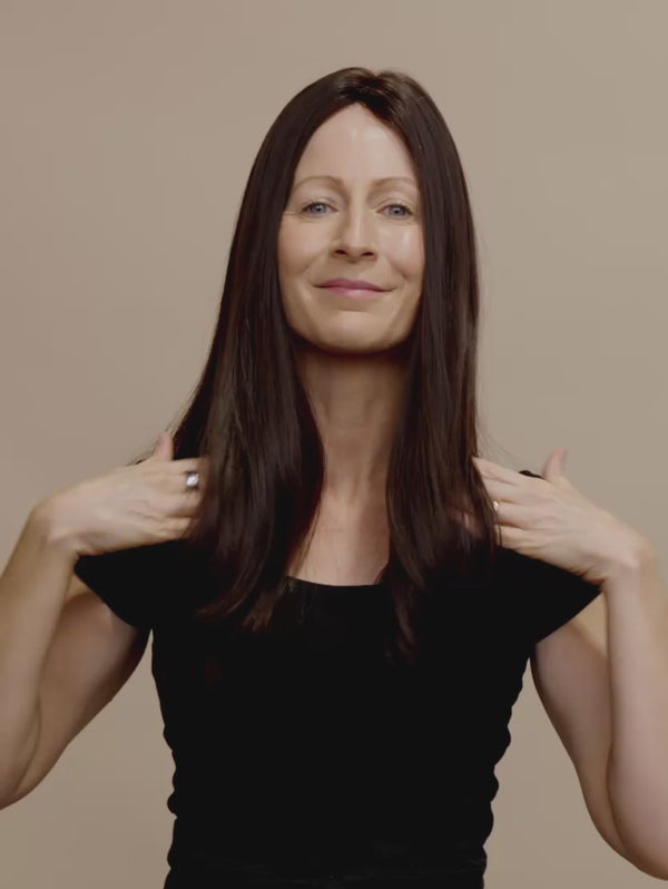 Samara 20″ | Brunette Human Hair Silk Topper